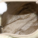 PRADA Shoulder Bag Nylon Ivory Silver Auth 174381-11