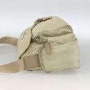 PRADA Shoulder Bag Nylon Ivory Silver Auth 174381-3