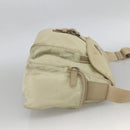 PRADA Shoulder Bag Nylon Ivory Silver Auth 174381-4