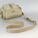 PRADA Shoulder Bag Nylon Ivory Silver Auth 174381-7