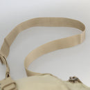 PRADA Shoulder Bag Nylon Ivory Silver Auth 174381-8