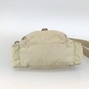 PRADA Shoulder Bag Nylon Ivory Silver Auth 174381-5