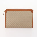 CELINE Macadam Canvas Clutch Bag PVC 5 Set Brown Beige Red Auth 174389-13