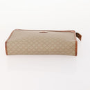 CELINE Macadam Canvas Clutch Bag PVC 5 Set Brown Beige Red Auth 174389-15