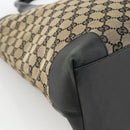 GUCCI GG Canvas Hand Bag Beige Navy 002 1121 Auth 174393-14