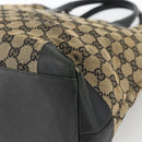 GUCCI GG Canvas Hand Bag Beige Navy 002 1121 Auth 174393-15