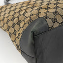 GUCCI GG Canvas Hand Bag Beige Navy 002 1121 Auth 174393-16