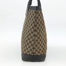 GUCCI GG Canvas Hand Bag Beige Navy 002 1121 Auth 174393-4