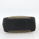 GUCCI GG Canvas Hand Bag Beige Navy 002 1121 Auth 174393-5