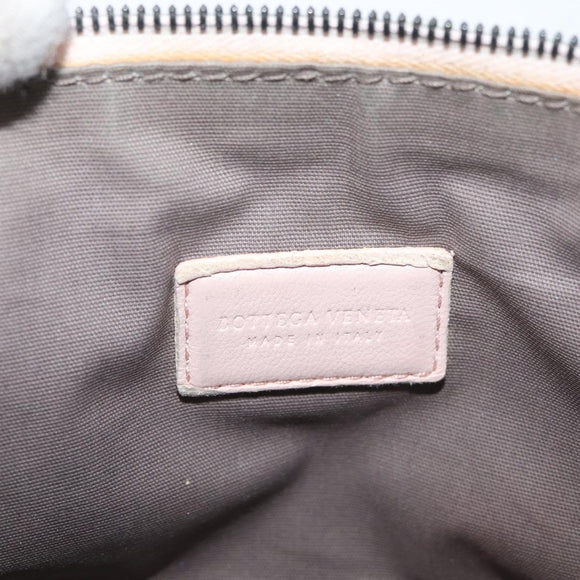 BOTTEGA VENETA INTRECCIATO Pouch Leather Pink Auth 174395
