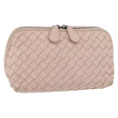 BOTTEGA VENETA INTRECCIATO Pouch Leather Pink Auth 174395-1