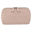 BOTTEGA VENETA INTRECCIATO Pouch Leather Pink Auth 174395-13