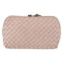BOTTEGA VENETA INTRECCIATO Pouch Leather Pink Auth 174395-2