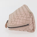 BOTTEGA VENETA INTRECCIATO Pouch Leather Pink Auth 174395-4