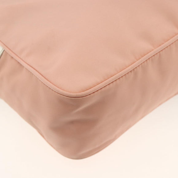 PRADA Shoulder Bag Nylon Pink Silver Auth 174397