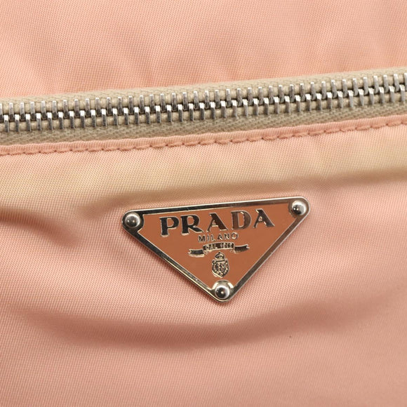 PRADA Shoulder Bag Nylon Pink Silver Auth 174397