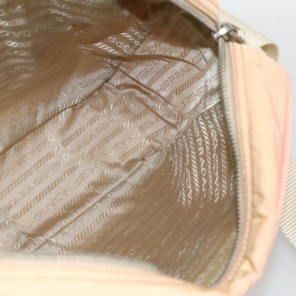 PRADA Shoulder Bag Nylon Pink Silver Auth 174397