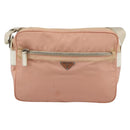 PRADA Shoulder Bag Nylon Pink Silver Auth 174397-13