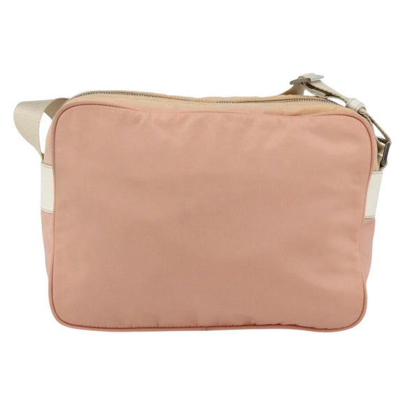 PRADA Shoulder Bag Nylon Pink Silver Auth 174397