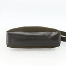 PRADA Shoulder Bag Nylon Khaki Silver Auth 174401-5