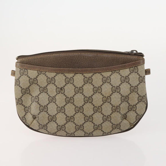 GUCCI GG Canvas Shoulder Bag PVC 5 Set Black Beige Auth 174402