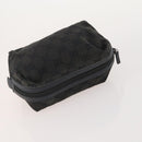 GUCCI GG Canvas Shoulder Bag PVC 5 Set Black Beige Auth 174402-20