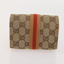 GUCCI GG Canvas Shoulder Bag PVC 5 Set Black Beige Auth 174402-24