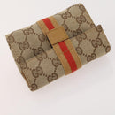 GUCCI GG Canvas Shoulder Bag PVC 5 Set Black Beige Auth 174402-25