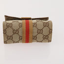 GUCCI GG Canvas Shoulder Bag PVC 5 Set Black Beige Auth 174402-26