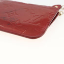 LOUIS VUITTON Vernis Pochette Cle NM Purse Rouge Grunadine M91737 LV Auth 174404-11