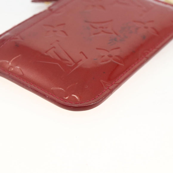 LOUIS VUITTON Vernis Pochette Cle NM Purse Rouge Grunadine M91737 LV Auth 174404