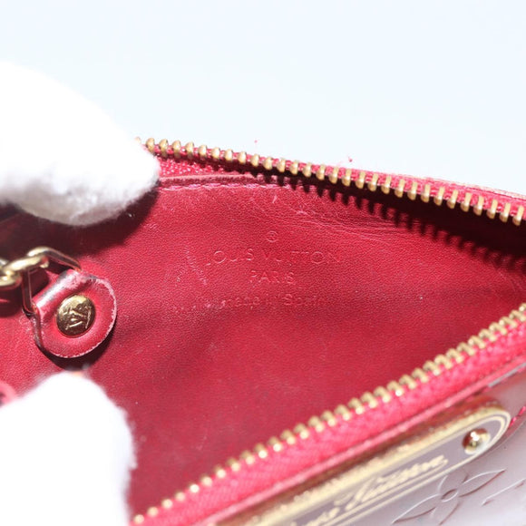 LOUIS VUITTON Vernis Pochette Cle NM Purse Rouge Grunadine M91737 LV Auth 174404
