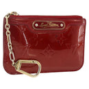 LOUIS VUITTON Vernis Pochette Cle NM Purse Rouge Grunadine M91737 LV Auth 174404-1