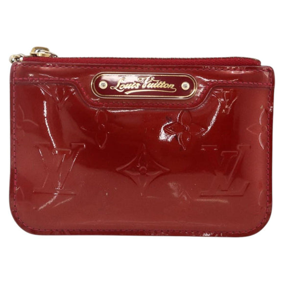 LOUIS VUITTON Vernis Pochette Cle NM Purse Rouge Grunadine M91737 LV Auth 174404