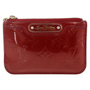 LOUIS VUITTON Vernis Pochette Cle NM Purse Rouge Grunadine M91737 LV Auth 174404-3