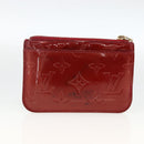 LOUIS VUITTON Vernis Pochette Cle NM Purse Rouge Grunadine M91737 LV Auth 174404-4
