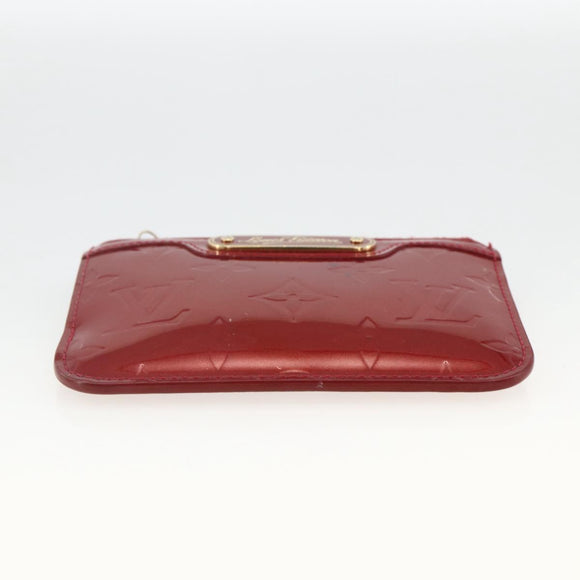 LOUIS VUITTON Vernis Pochette Cle NM Purse Rouge Grunadine M91737 LV Auth 174404