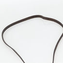 FENDI Zucchino Canvas Shoulder Bag Brown Silver Auth 174409-8