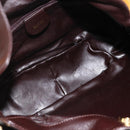 GUCCI Bamboo Hand Bag Leather 2way Brown Gold 001 1638 Auth 174410-10