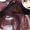 GUCCI Bamboo Hand Bag Leather 2way Brown Gold 001 1638 Auth 174410-21