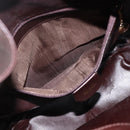GUCCI Bamboo Hand Bag Leather 2way Brown Gold 001 1638 Auth 174410-11