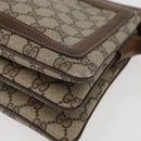 GUCCI GG Supreme Web Sherry Line Bag PVC Beige Gold 001 16 4085 Auth 174411-14