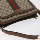 GUCCI GG Supreme Web Sherry Line Bag PVC Beige Gold 001 16 4085 Auth 174411-6
