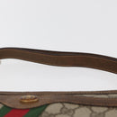 GUCCI GG Supreme Web Sherry Line Bag PVC Beige Gold 001 16 4085 Auth 174411-8
