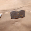 GUCCI GG Supreme Web Sherry Line Clutch Bag PVC Beige Gold Auth 174412-14