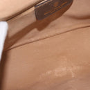 GUCCI GG Supreme Web Sherry Line Clutch Bag PVC Beige Gold Auth 174412-15