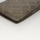 CHANEL Matelasse 2.55 Long Wallet Lamb Skin Gold Silver CC Auth 174416A-16
