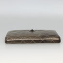 CHANEL Matelasse 2.55 Long Wallet Lamb Skin Gold Silver CC Auth 174416A-5