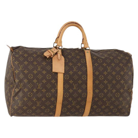 LOUIS VUITTON Monogram Keepall 55 Boston Bag M41424 LV Auth 174418A