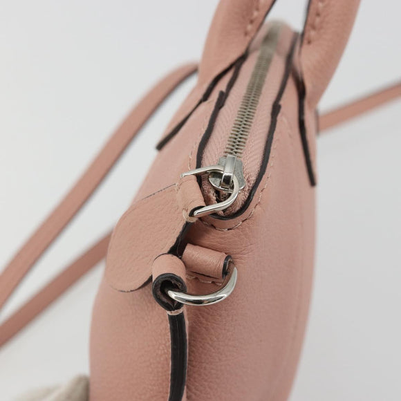 LOUIS VUITTON Parnasea Nano Lockit Hand Bag Leather Pink M61256 LV Auth 174420V
